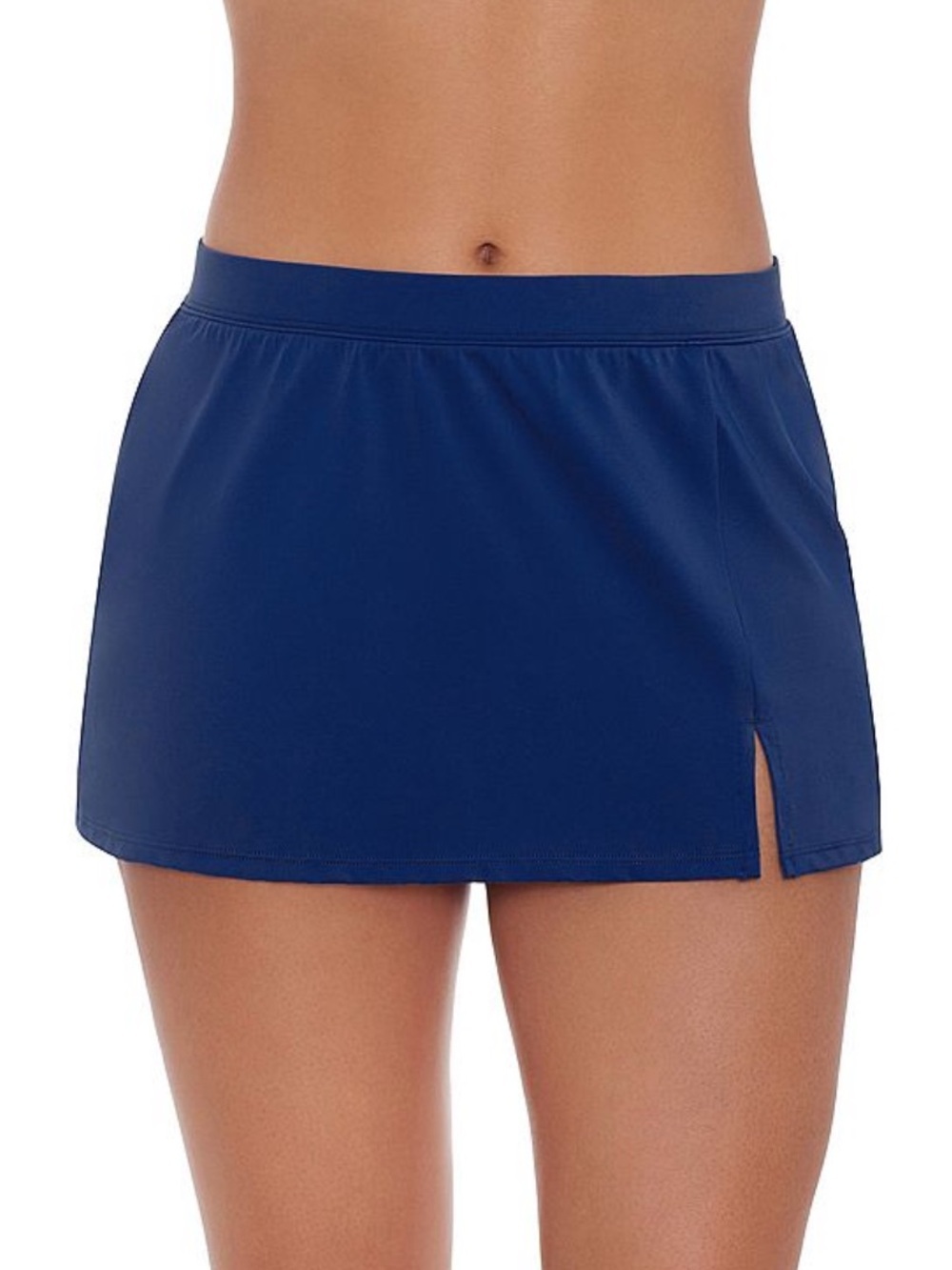 #05 NWT Bal Harbour Navy Tummy Control Side Slit Swim Skirtini Skirt Bottoms XL